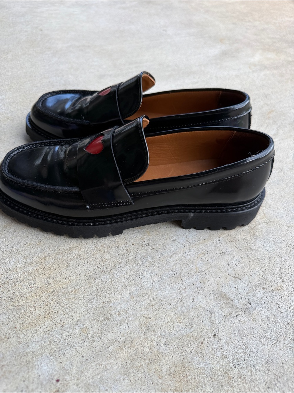 Thursday boot co Penny Loafers with Red Heart Accent - Picture 5 of 9
